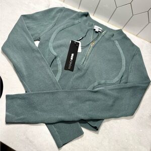 Fashion Nova Sea Green Knit Top